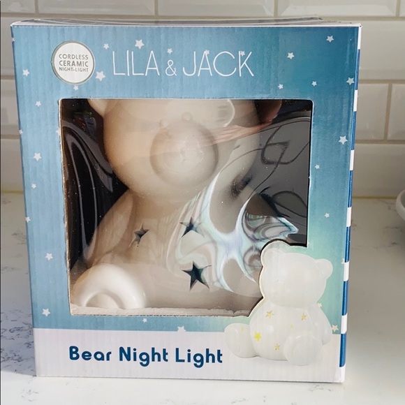 Lila & Jack White Ceramic Bear Cordless Lamp - Picture 11 of 15